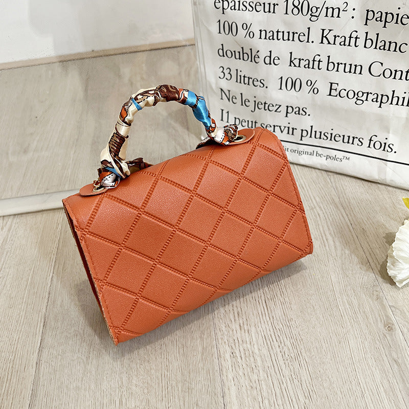 Trendy Women's Single Diamond Plaid Embossed Crossbody Bags