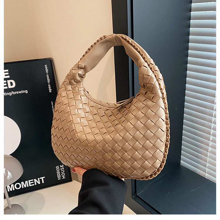 Women's French Texture Woven Elegant Underarm Niche Bags