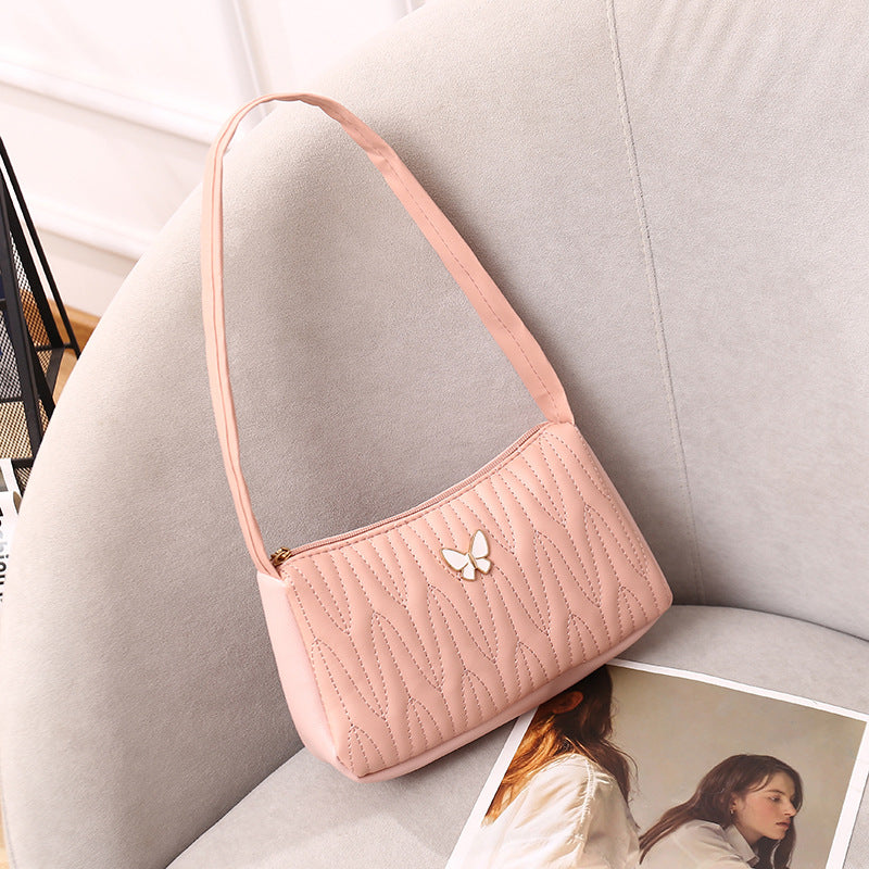 Women's Comfortable Rhombus Underarm Embroidered Fashion Bags