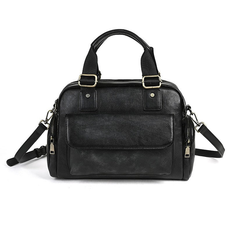 Women's First Layer Cowhide Large Capacity Handmade Women's Messenger Bag