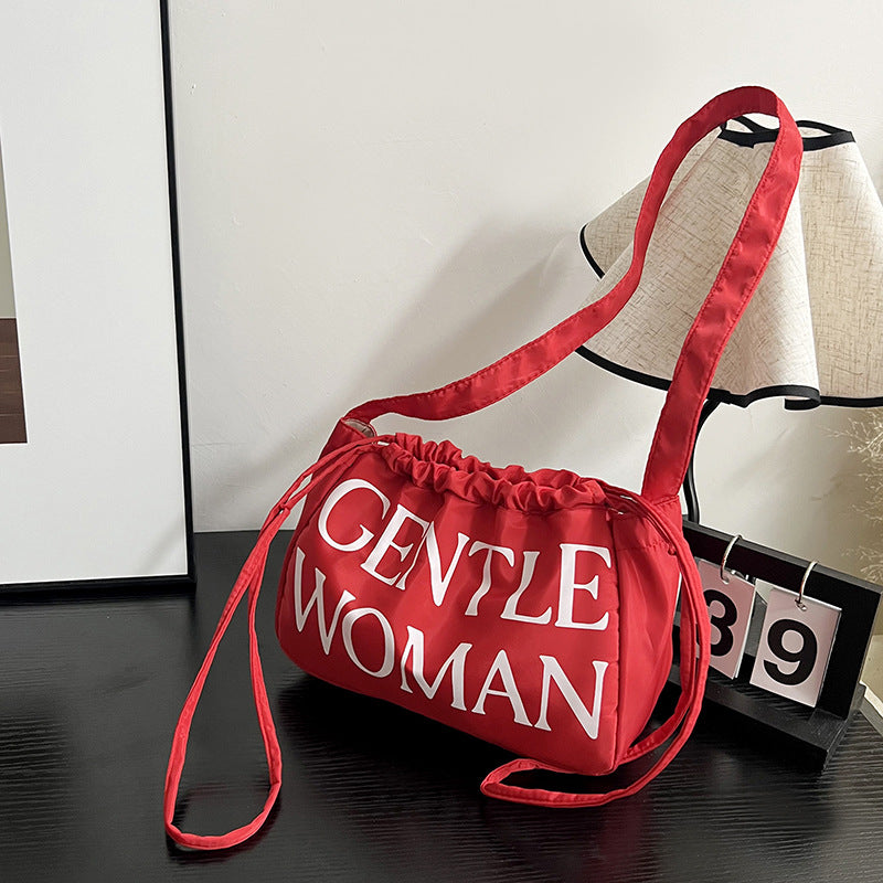 Thailand Drawstring Dumpling Printing Letter Underarm Bags