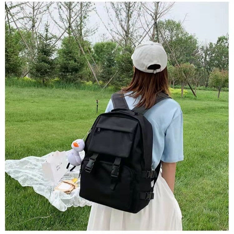 Women's Summer Preppy Style Fresh Pure Color Backpacks