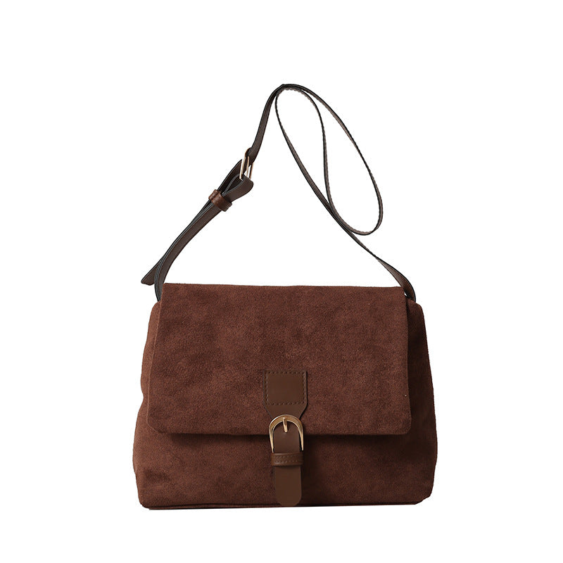 Women's Spring Retro Frosted High-grade Versatile Commuter Shoulder Bags