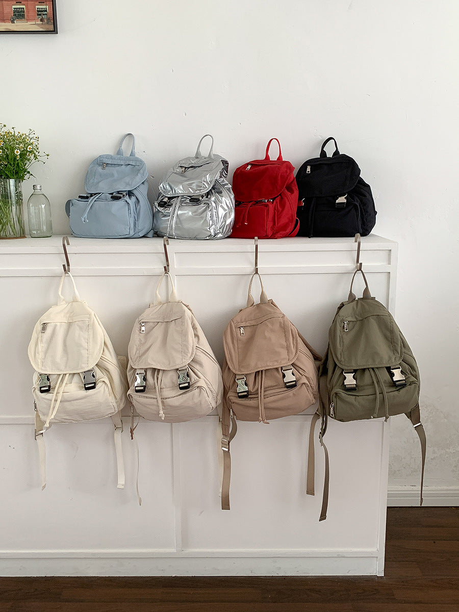 Flip Nylon Simple Female Advanced Commuter Backpacks