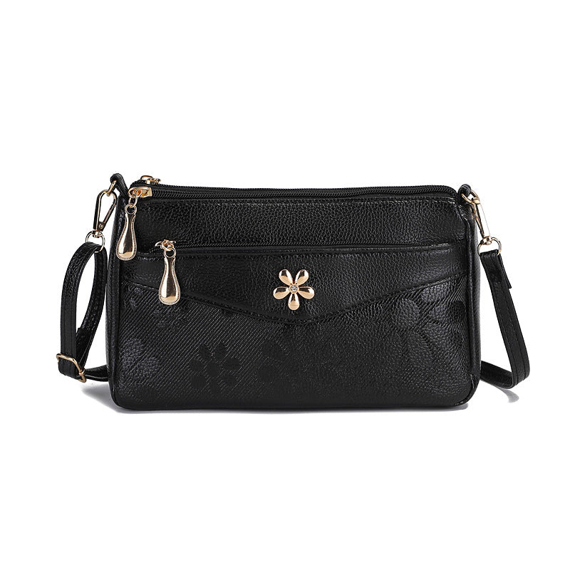 Slouchy Women's Flower Korean Style Underarm Shoulder Bags