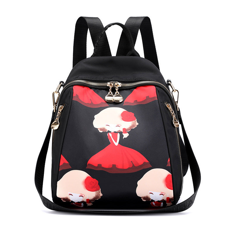 Women's Printing Stylish Oxford Cloth Fashion High Backpacks