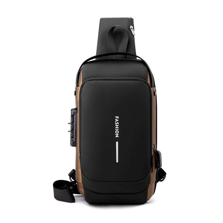 Men's Fashion New Charging Commuter Waterproof Men's Chest Bags