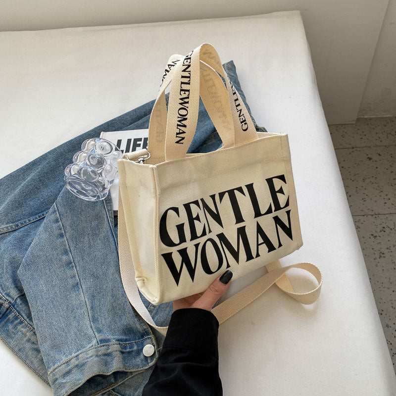 New Thailand Color Letter Printing Canvas Shoulder Bags