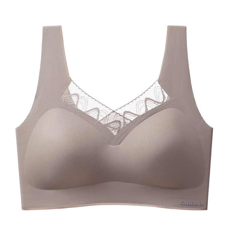 Back Breasts Contracting Wireless Latex Vest Everyday Bras