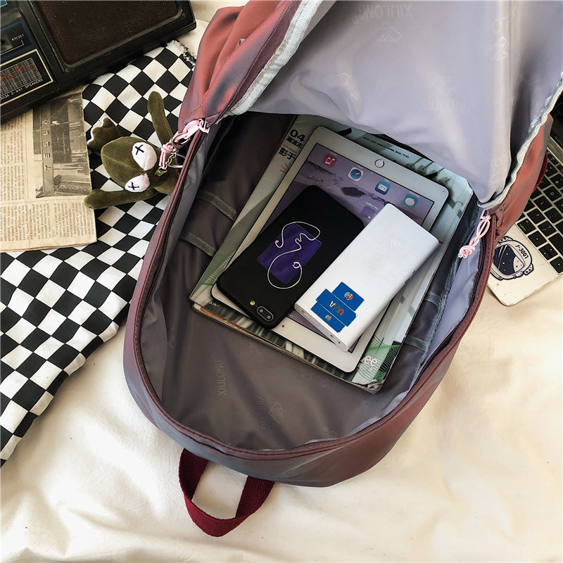 Men's Gradient Color College Style Campus Super Hot Large Backpacks