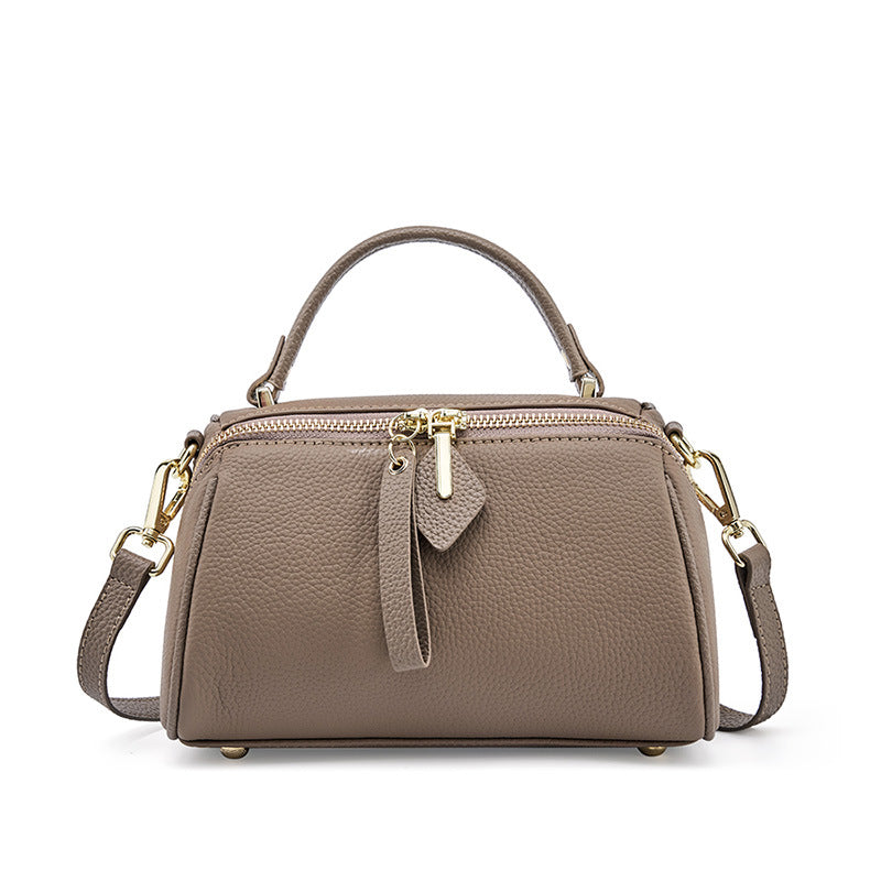 Women's Leather Elegant Retro Simple Classic Boston Crossbody Bags