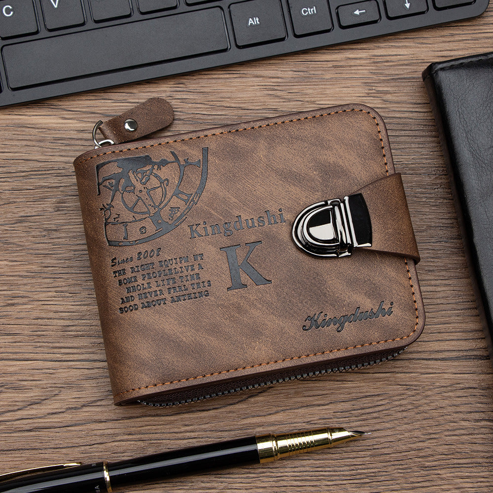 Men's Retro Short With Business Large Capacity Multi Slots Men's Wallet