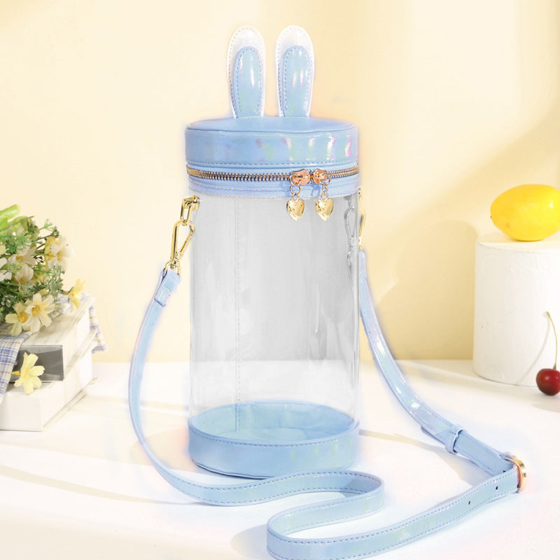 Cotton Doll Transparent Cartoon Rabbit Ear Shoulder Bags