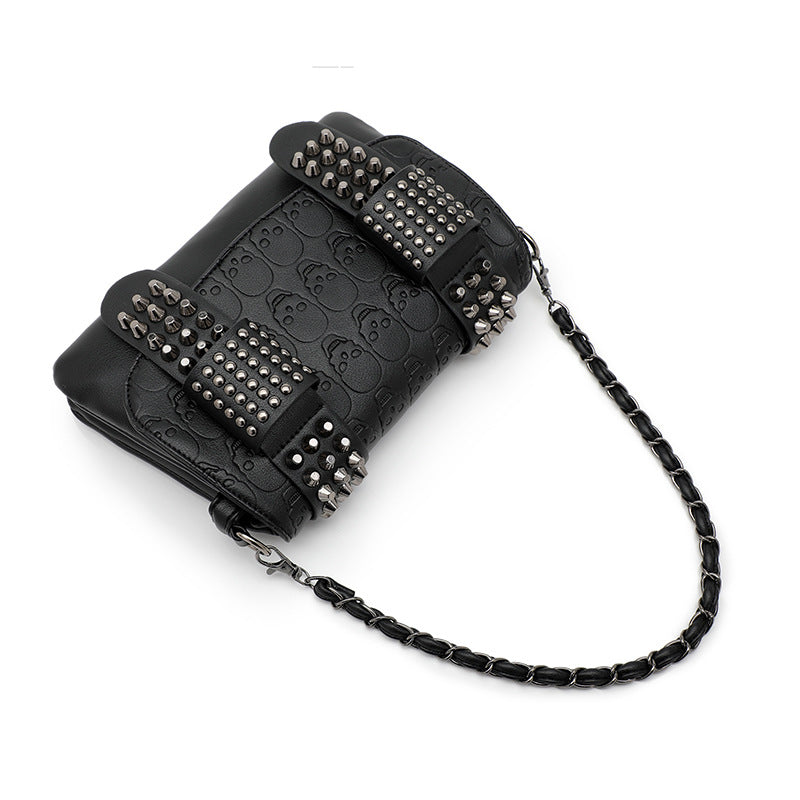 Women's Beautiful Stylish Tide Rivet Skull Bags
