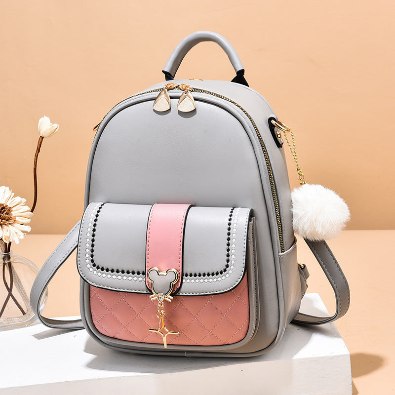 Women's Fashion Color Matching Large Capacity Backpacks