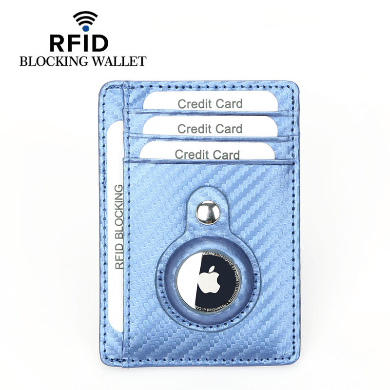 Women's Tracker Male Cowhide Carbon Fiber Pattern Card Holder