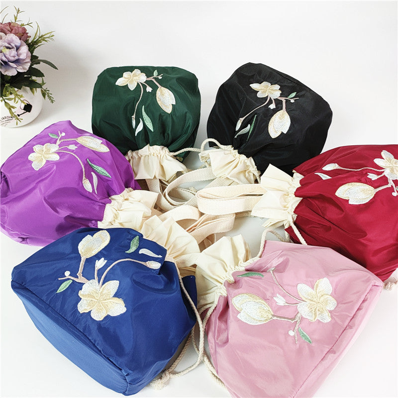 Versatile Embroidered Vintage Silk Cloth Mobile Handbags