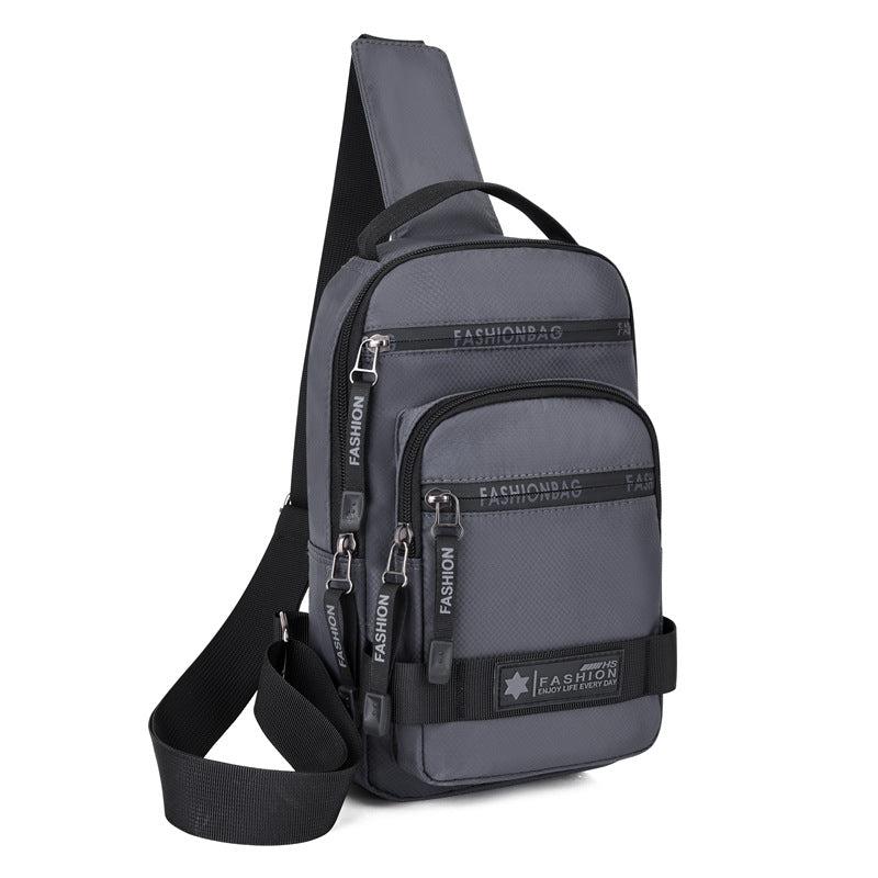 Men's Large Capacity Korean Lightweight Nylon Cloth Men's Chest Bags
