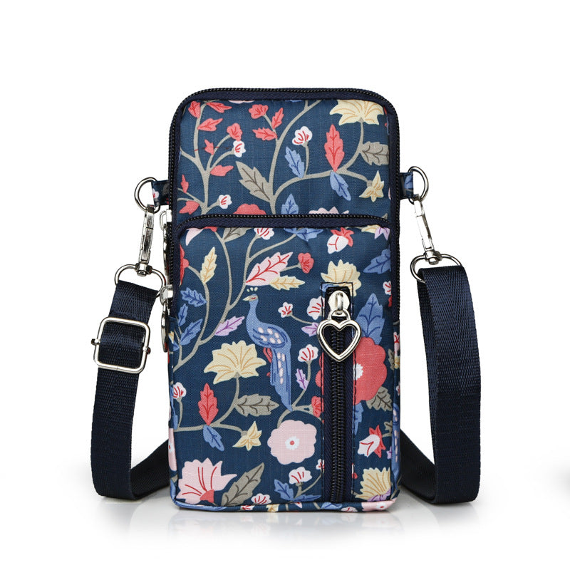 Glamorous Mini Vertical Female Fabric Wrist Phone Bags