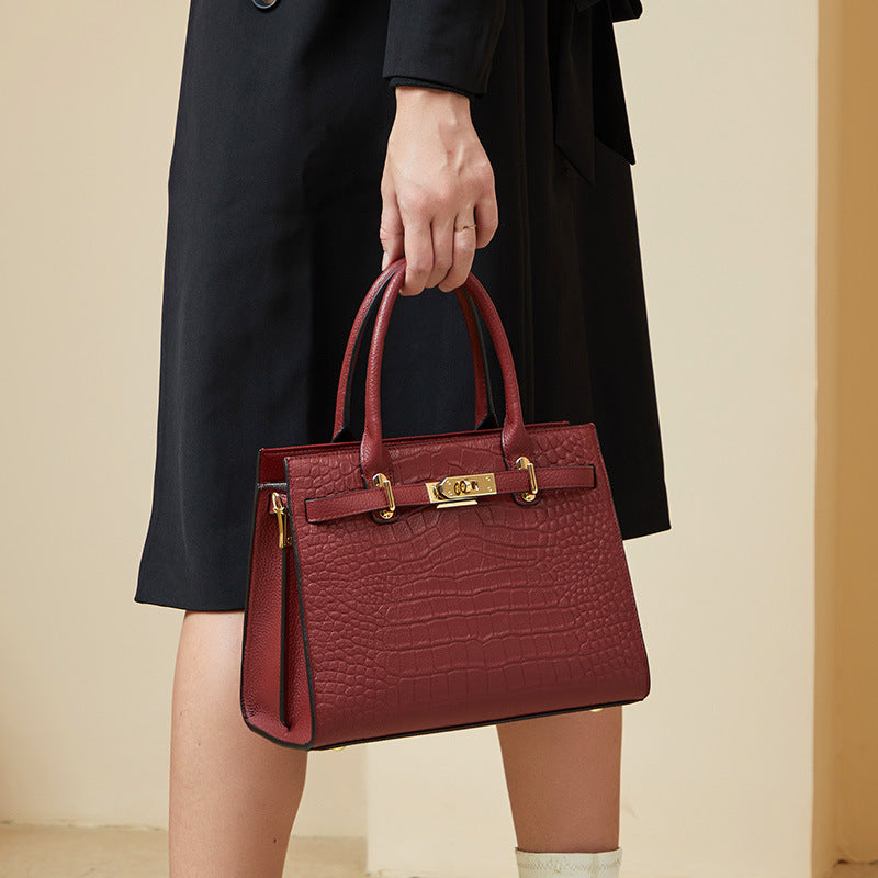 Women's Summer Fashion Large Capacity Genuine Leather Handbags