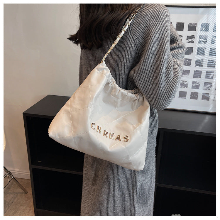 Women's Autumn Fashion Rhombus Chain Korean Embroidery Shoulder Bags