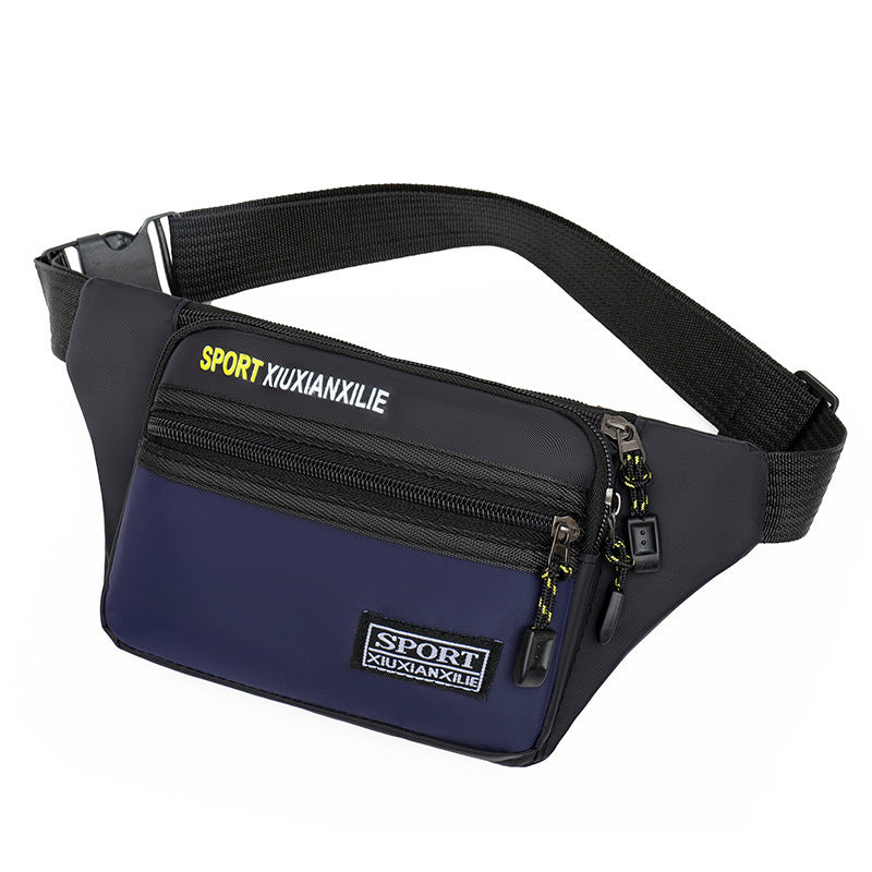 Men's Fitness Running Slanted Construction Site Working Men's Waist Packs