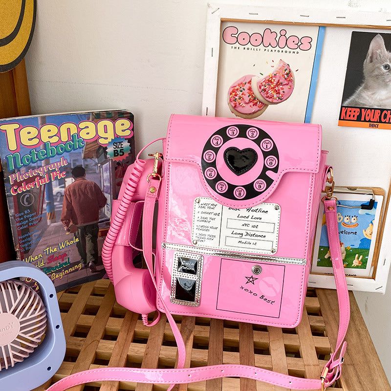 Creative Fun Simulation Telephone Set Cute Crossbody Bags