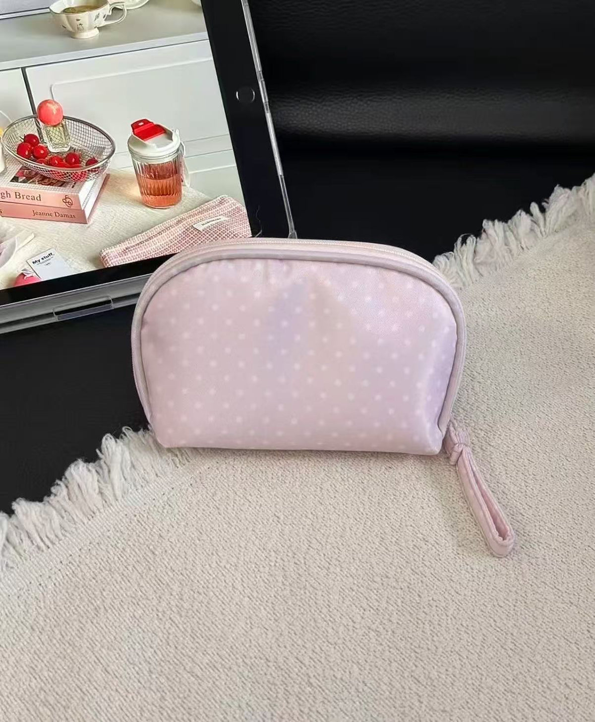 Cute Puppy Female Portable Storage Large Makeup Bag