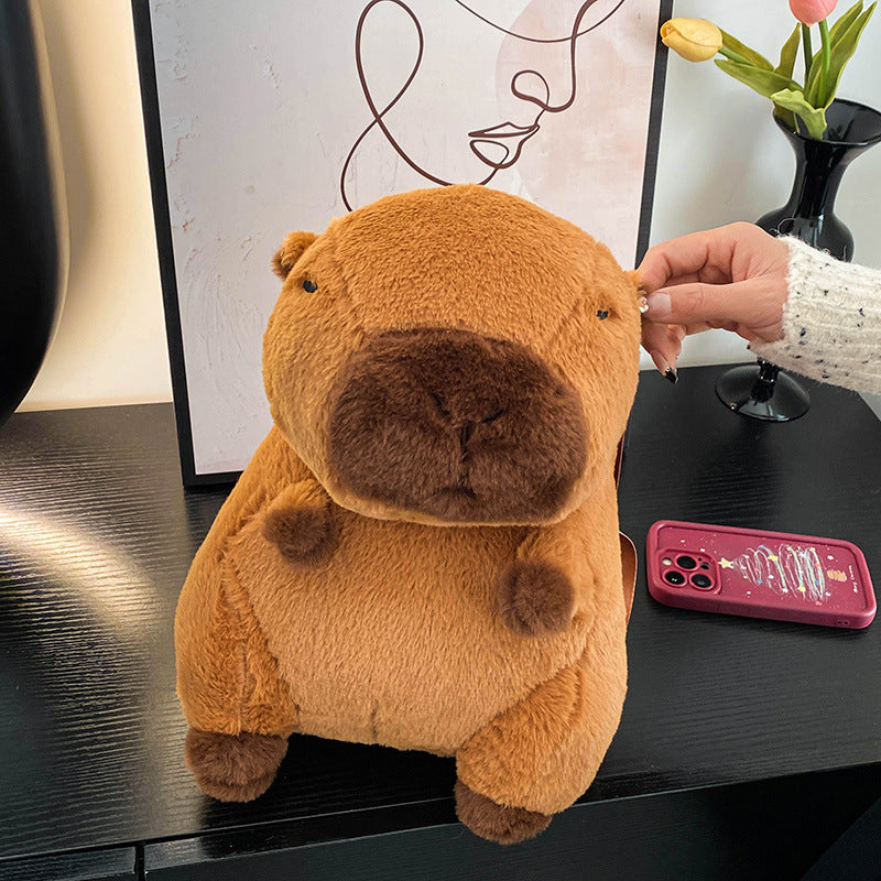 Cute Three-dimensional Plush Toy Capybara Doll Backpacks