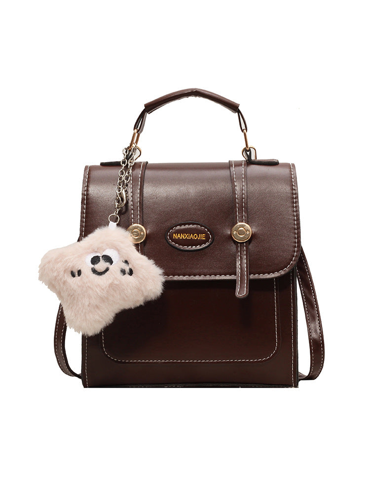 Popular Retro Textured Female Single Portable Backpacks