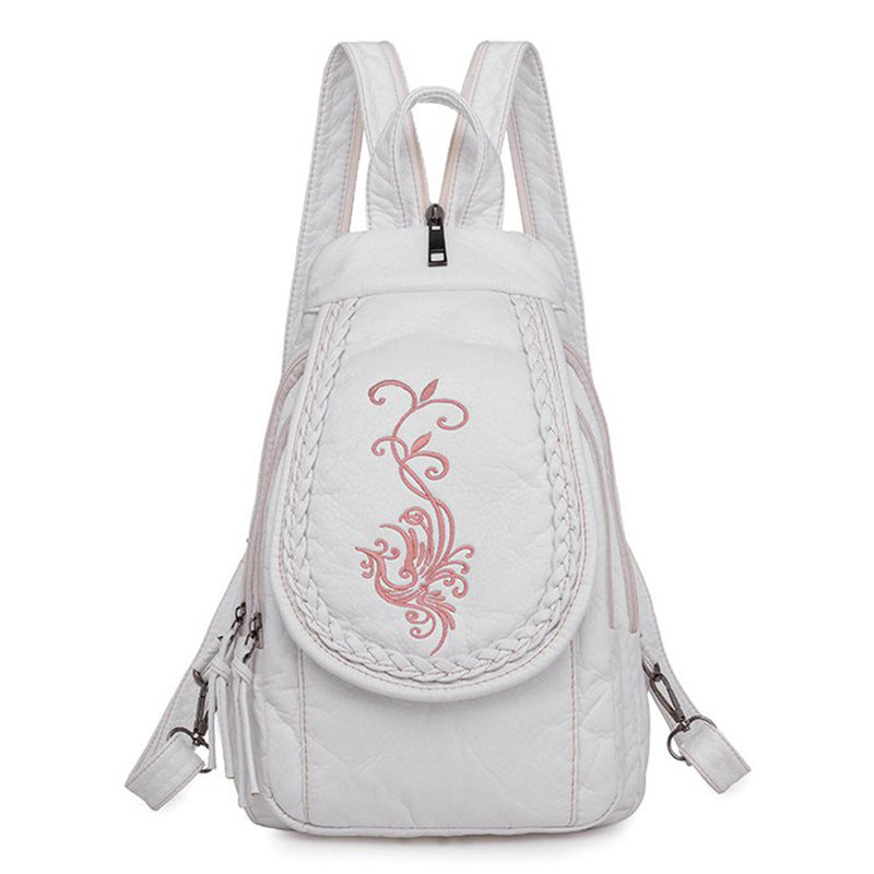Women's Multifunctional Washed Soft Leather Korean Bags