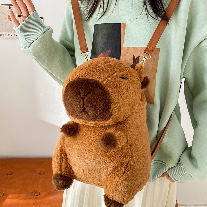 Cute Three-dimensional Plush Toy Capybara Doll Backpacks