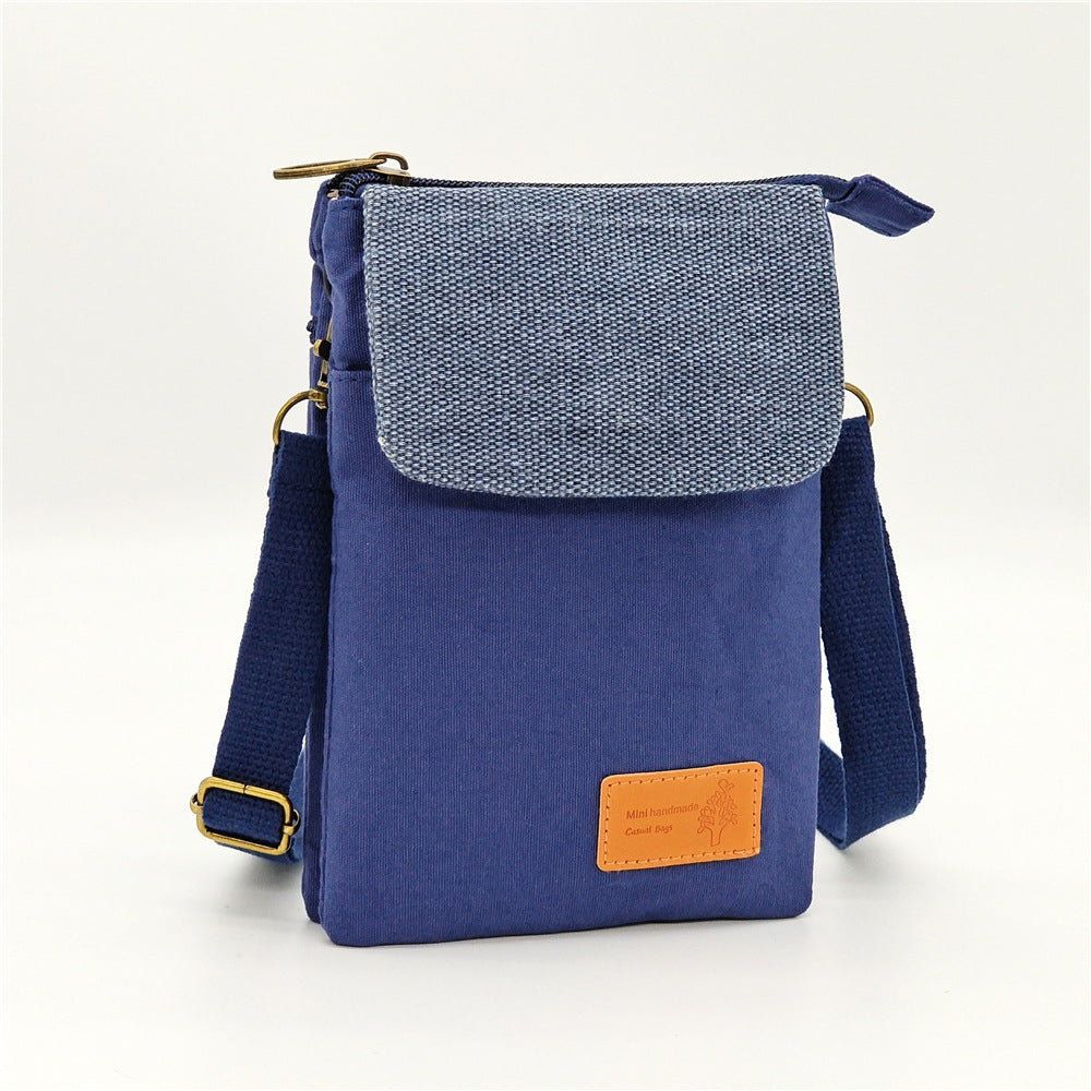 Women's Solid Color Canvas Simple Quality Crossbody Bags