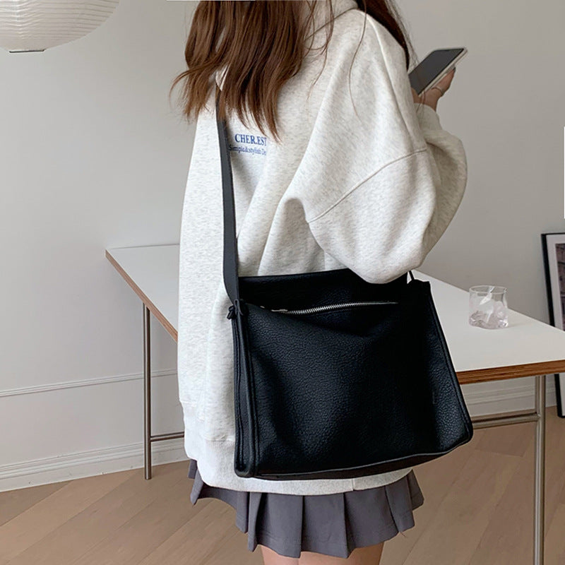 Women's Soft Leather Commuter Large Capacity Crossbody Bags