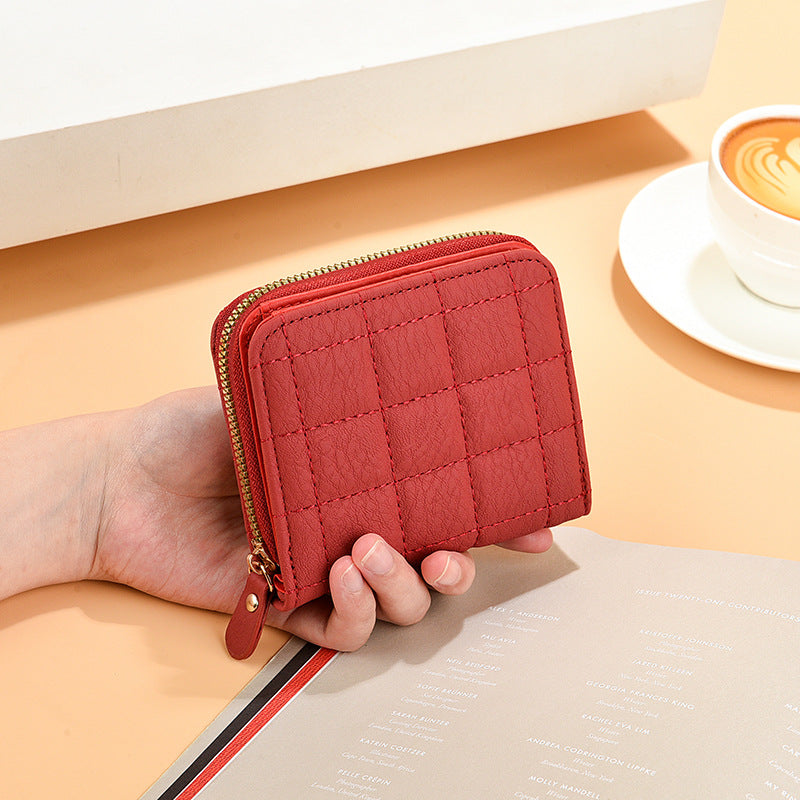 Women's Spring Female Korean Style Simple Short Zipper Ladies Wallet
