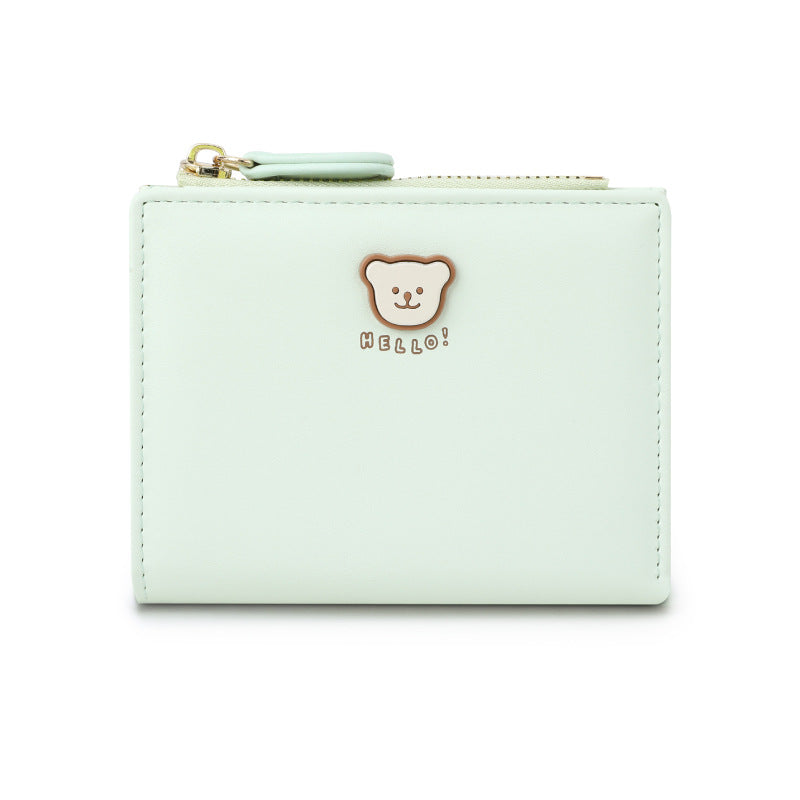 Comfortable Cute Bear Short Design Korean Coin Purses