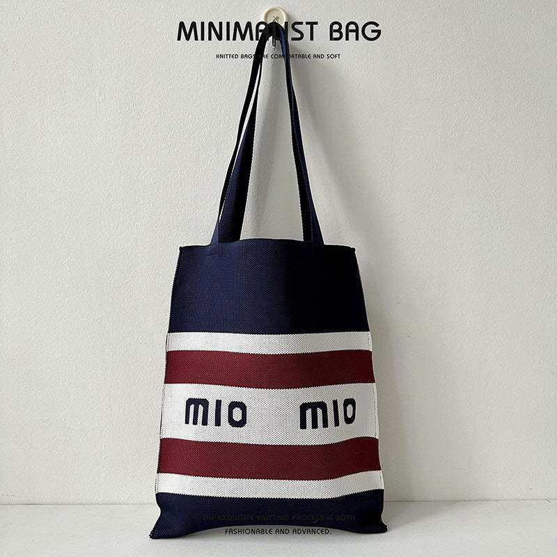 Design Cute Panda Knitted Korean Style Shoulder Bags