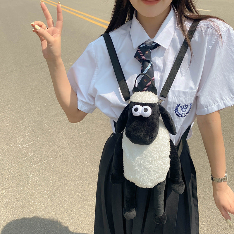 Lamb Plush Female Cute Sean Cartoon Backpacks