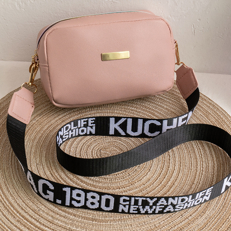 Women's New Popular Contrast Color Letter Shoulder Bags