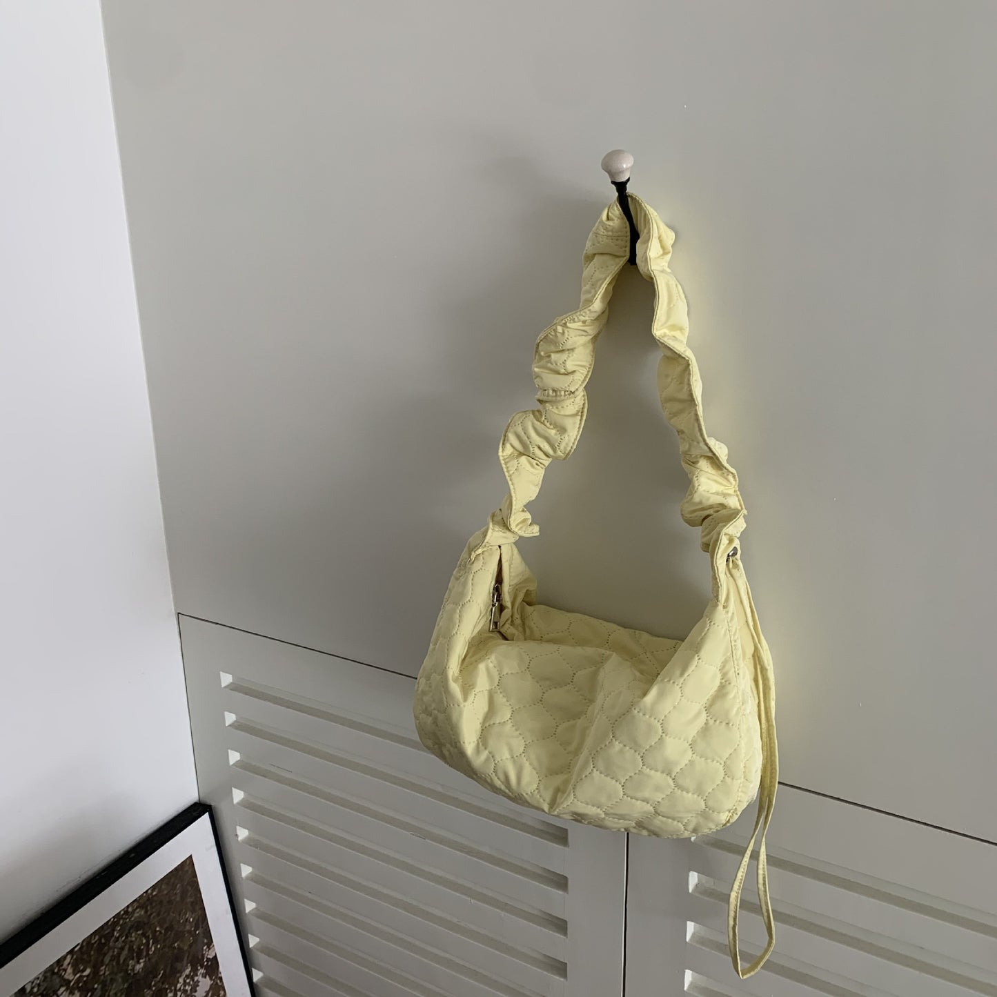 Women's Korean Style Embroidered Plaid Dumpling Pleated Crossbody Bags