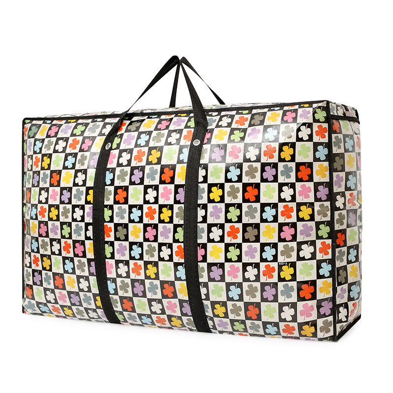 Capacity Woven Thick Color Film Moving Clothes Travel Bags