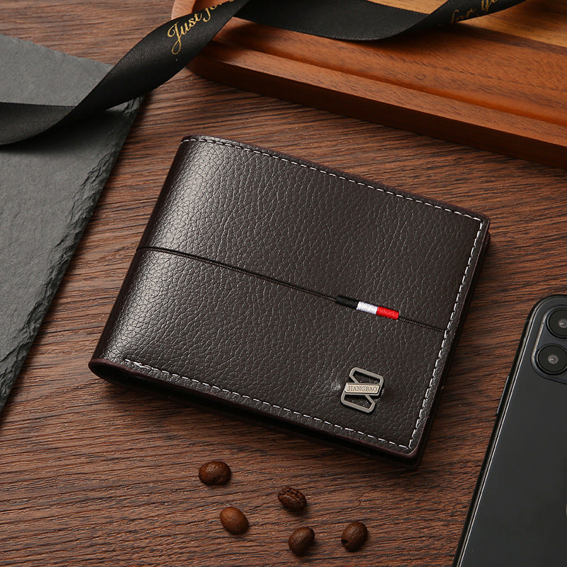 Men's Leather Bank Credit Short Genuine Pocket Men's Wallets