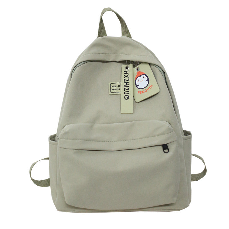 Spring Style Simple Female Preppy Trend Solid Backpacks