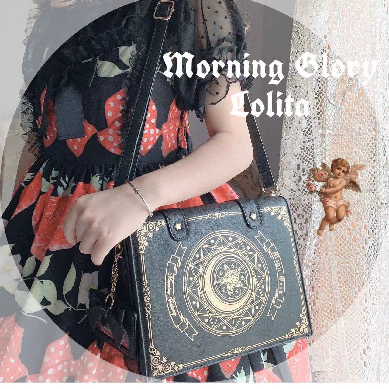 Star Moon Magic Book Flip Lady Shoulder Bags