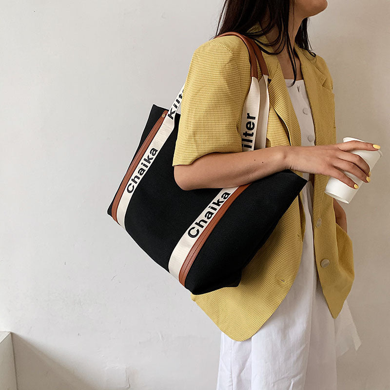 Women's Canvas Fashionable Fashion Large Capacity Portable Shoulder Bags