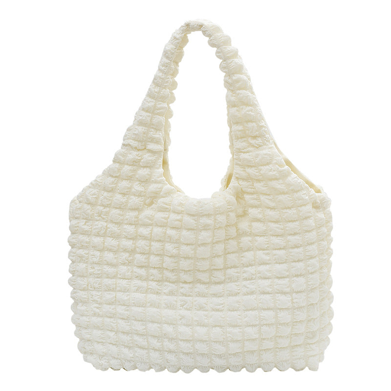 Women's Fashionable Cloud Puff Flower Summer Canvas Bags