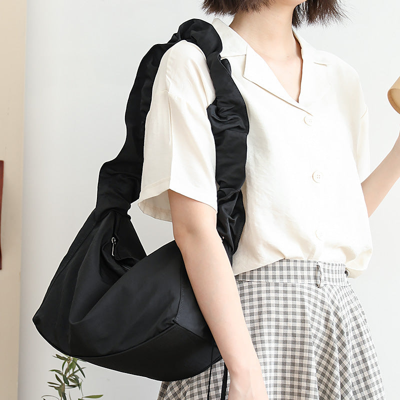 Women's Style Nylon Cloth Fresh Drawstring Leisure Crossbody Bags