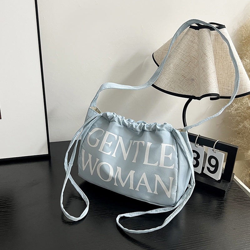 Thailand Drawstring Dumpling Printing Letter Underarm Bags