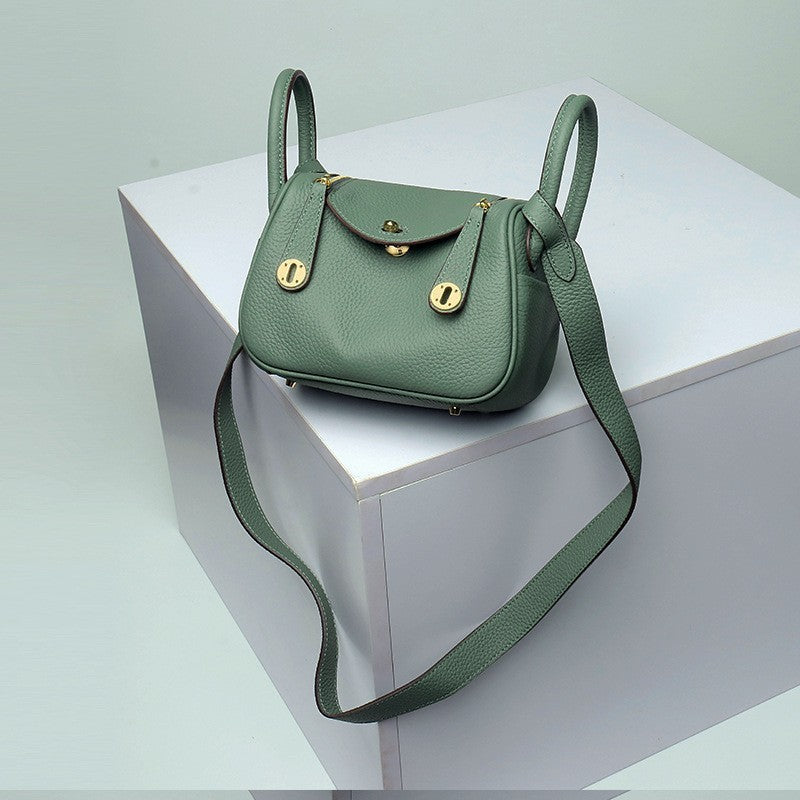 Layer Cowhide Lychee Pattern Lindy Doctor Genuine Shoulder Bags