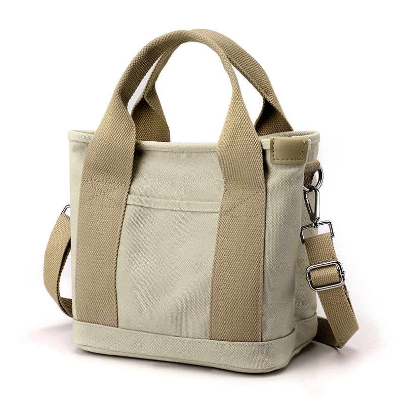 Zipper Niche Lady Portable Thickened Canvas Handbags